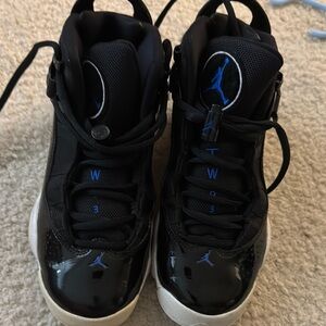 Air Jordan Black and Blue Sneakers